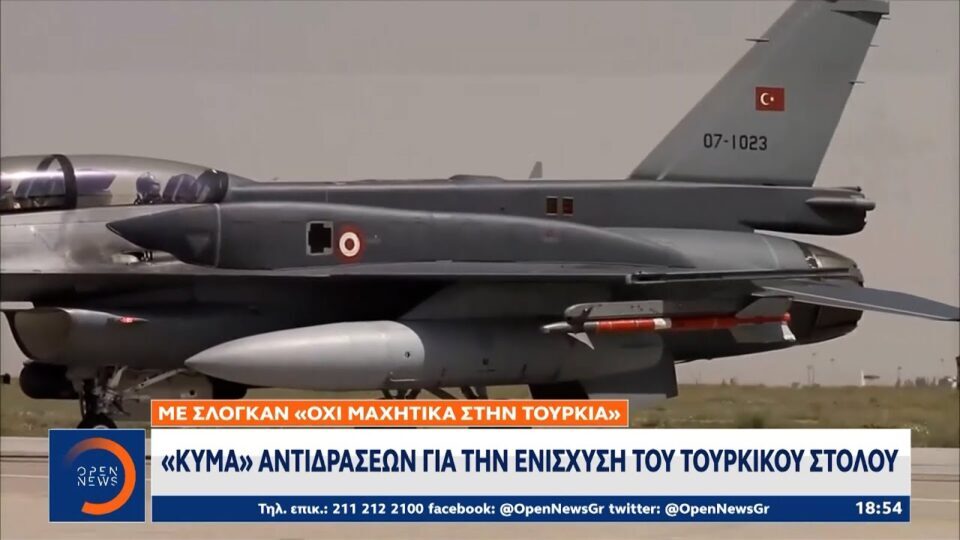 «Κύμα» αντιδράσεων για την ενίσχυση του τουρκικού στόλου με σλόγκαν «όχι μαχητικά στην Τουρκία»