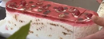 Γιαουρτογλυκό με ζελέ και μπισκότα