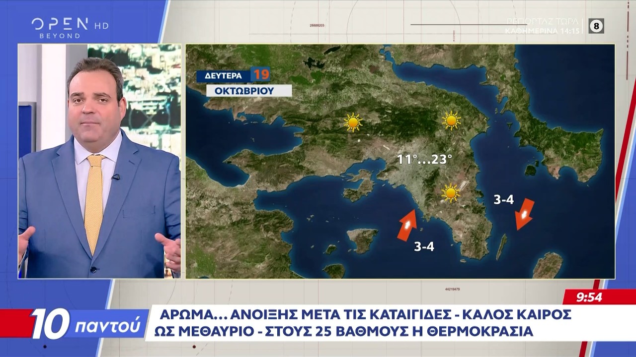 Ανοιξιάτικο σκηνικό με ηλιοφάνεια και άνοδο της θερμοκρασίας